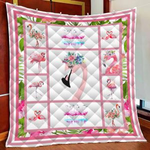 Flamingo Fleece Blanket Quilt Blanket
