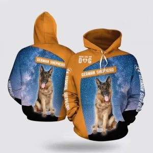 Shepherd Dog All Over Print Hoodie Shirt, Dog 3D Hoodie