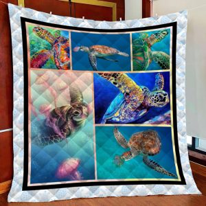 Sea Turtle-Fleece Blanket Quilt Blanket