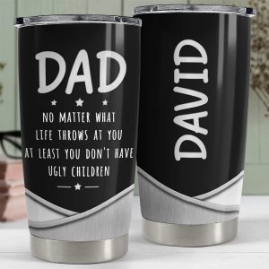 Personalized Dad Tumbler Ugly Children Funny Father Day Gift