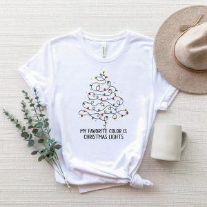 My Favorite Color Is Christmas Lights Tree Shirt