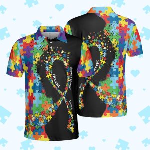 Autism Awareness Polo Shirt, Accept Understand Love Polo Shirt