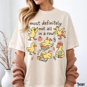 Funny Teacher Shirt, Ducks In A Row T-Shirt, Comfort Colors, Teach Tee, Back To School, Humorous Chaos, Team, Appreciation