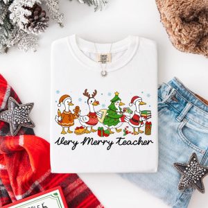 Very Merry Teacher Shirt,Christmas Teacher Shirt